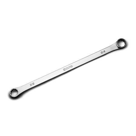 CAPRI TOOLS 22 mm x 24 mm 0-Degree Offset Extra-Long Box End Wrench CP11800-2224